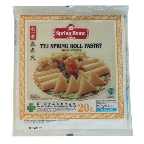 Spring Home TYJ Spring Roll Pastry - Kulit Lumpia Siap Saji Kulit Pangsit Kulit Dimsum Po Pia Beku