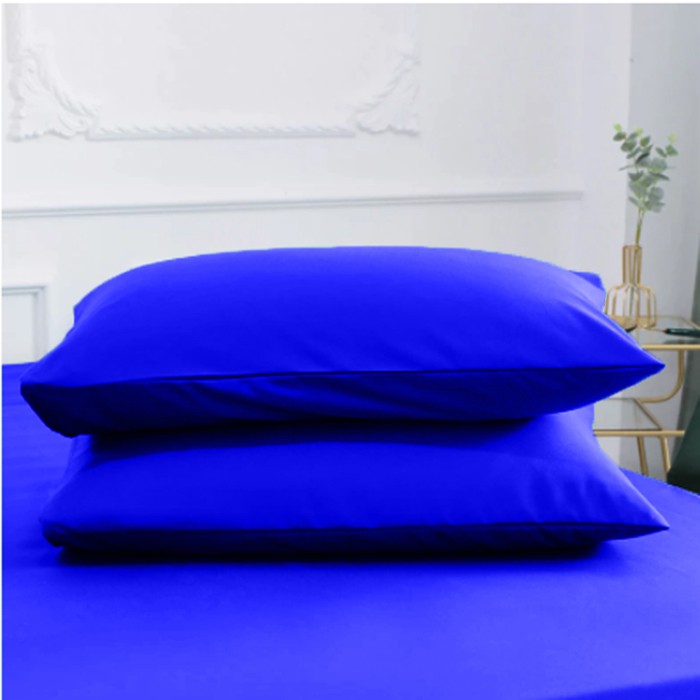 Sprei Biru BCA emboss katun jepang disperse seprai nikah dingin lembut halus microfiber minimalis