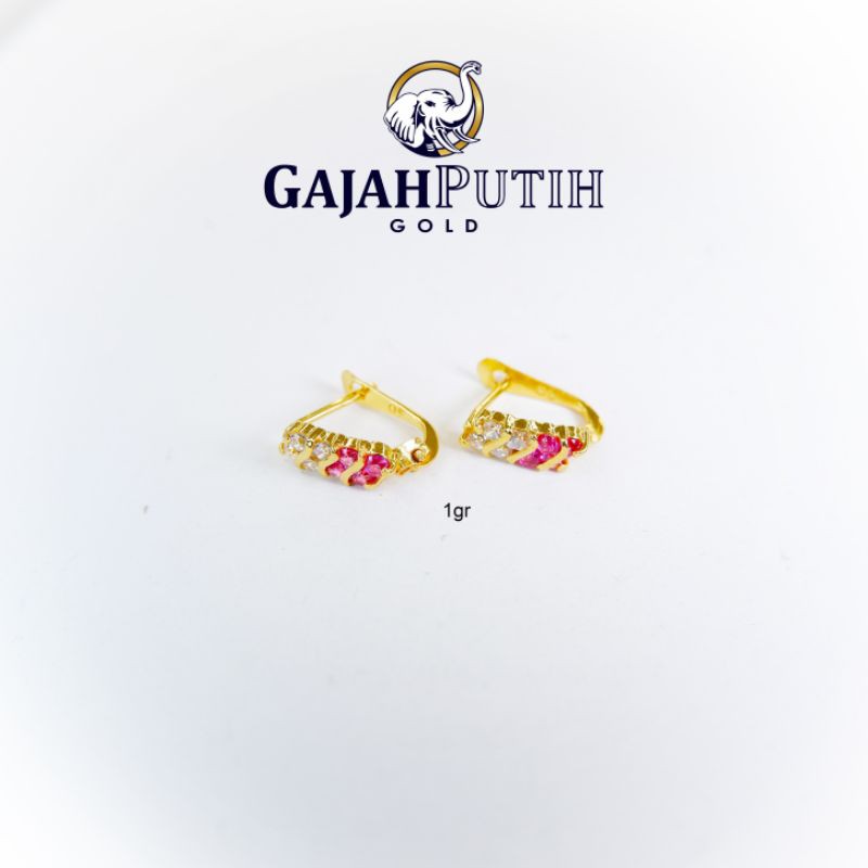 1gr Anting Model Permata Klep Emas Asli kodeO410