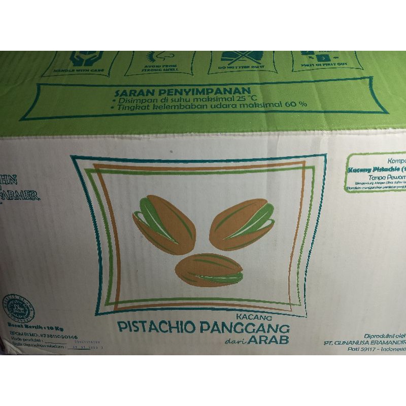 Kacang Pistachio 500gr John Farmer Tanpa Pewarna Sintetis FRESH