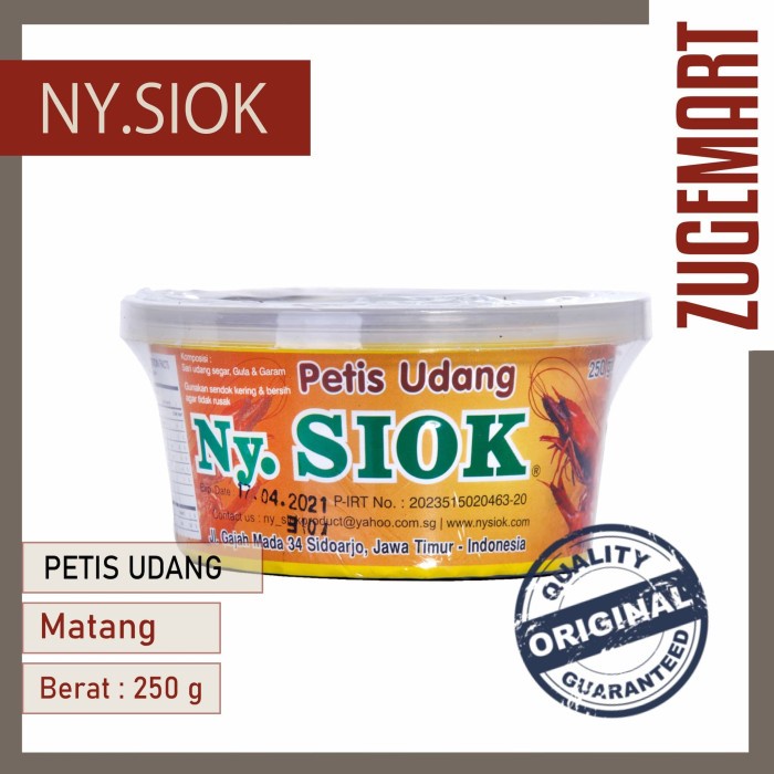 

Petis Udang NY SIOK - 250gr
