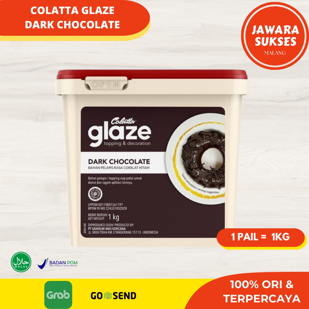 

Colatta Glaze Dark 1 Kg | Olesan Topping Kue & Donat Dark Choco