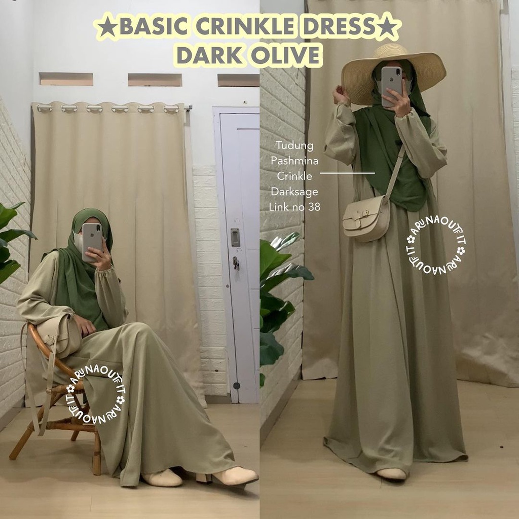 BASIC CRINKLE DRESS BY ARUNAOUTFIT