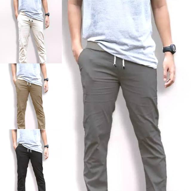  Celana  Panjang  Pria Chino model Rip Kolor size 27 38 