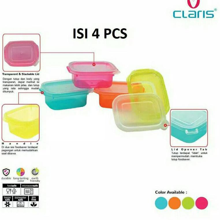 [KODE 85] Wadah MPASI BPA Free Microwave Kukus | MPASI set 4 100 ml (Kecil)| Claris 2931 | Alat MPAS