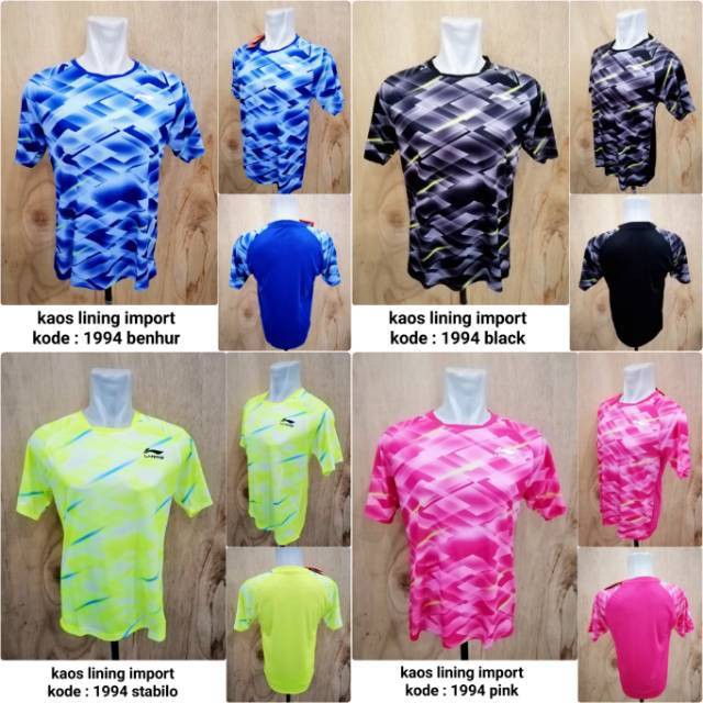 Baju badminton Lining 1994 kaos badminton grade ori import murah