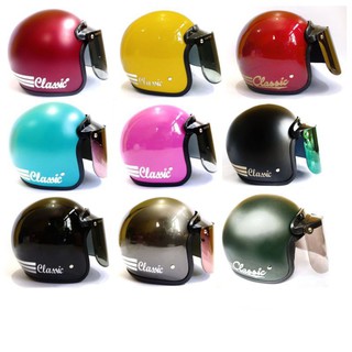 HELM BOGO DEWASA CLASIC KACA DATAR | Shopee Indonesia