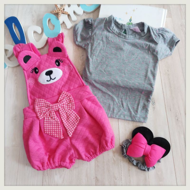 [0-18 bulan] Setelan bayi GI103 Baju bayi Perempuan Celana kodok Jumpsuit overall / Setelan Overall Anak Perempuan lucu FREE BANDO / SETELAN BAJU KAOS DAN OVERALL KODOK MOTIF UNICORN LUCU BESTSELLER FASHION ANAK BAYI CEWEK PERGI JALAN