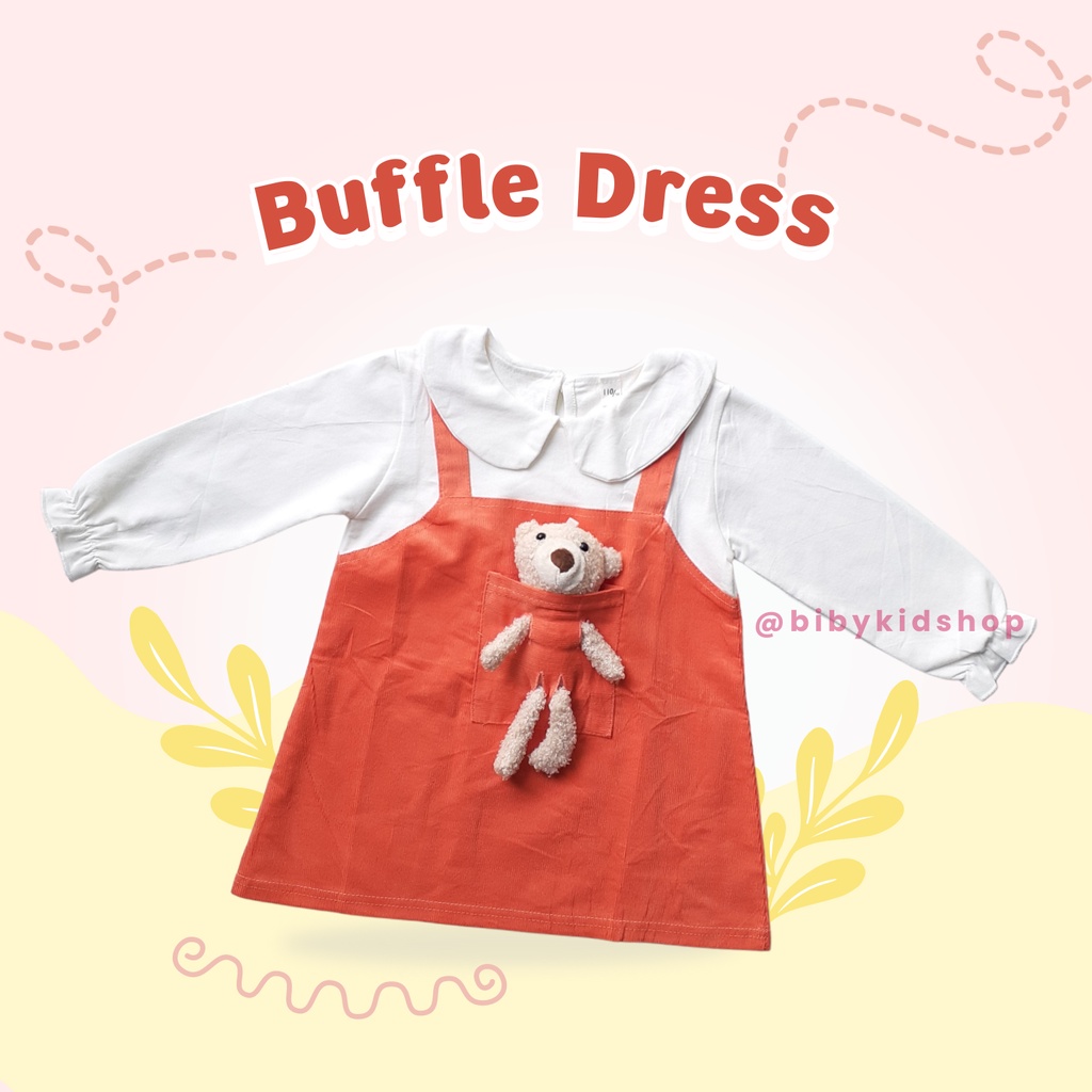 IMPORT Dress Bayi Perempuan Anak 6 12 Bulan Boneka Lengan Panjang Baby Newborn Baju Gaun Lucu