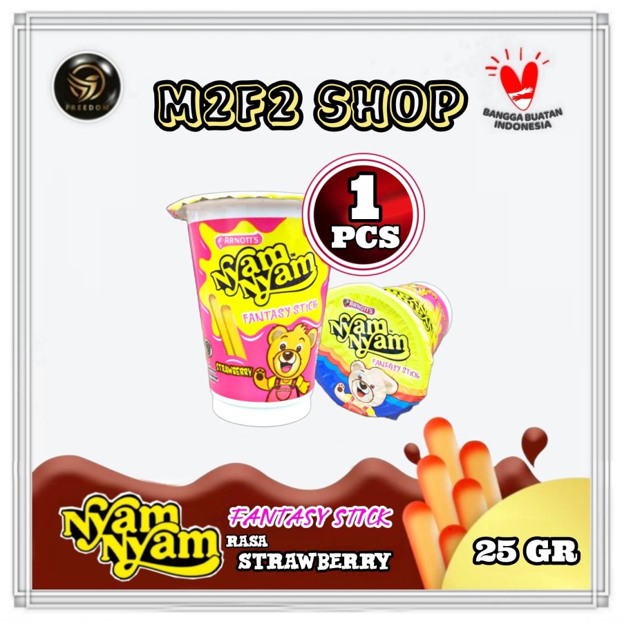 

Nyam Nyam Fantasy Stick Strawberry | Stroberi - 25 gr (Kemasan Satuan)