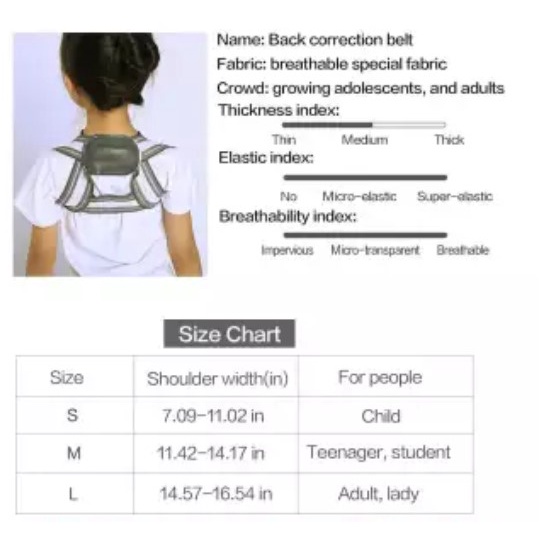 Penegak Punggung Anak Anak Back Support Posture Corrector Anti Bungkuk Badan Pria Wanita Original