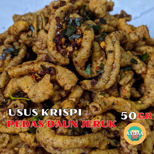 Jual Usus Krispi Crispy Pedas Daun Jeruk Cikruh 50gr Kriuk Kripik Usus