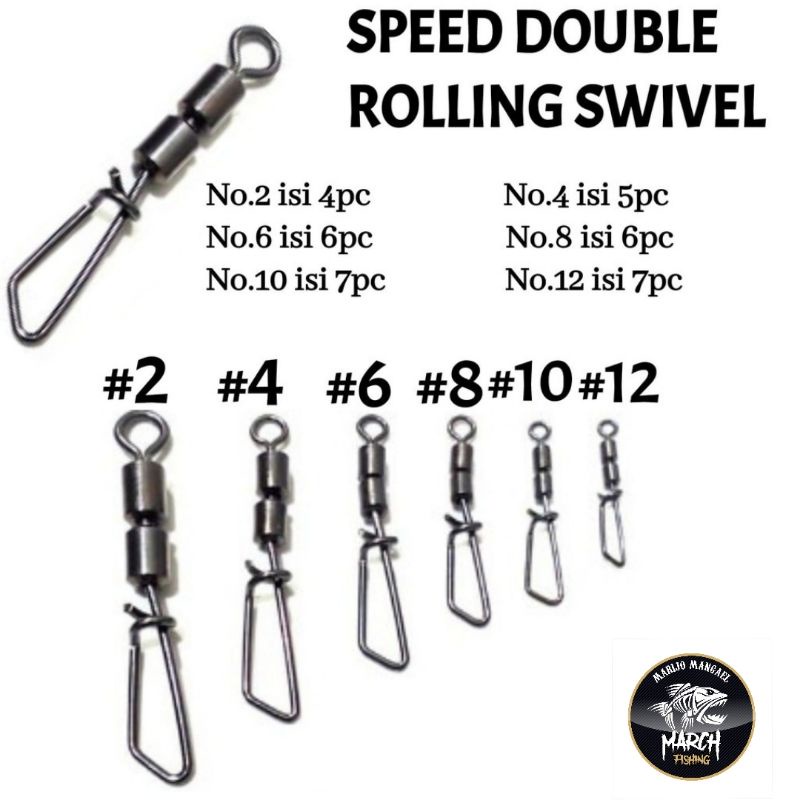 Snap Jigging Double Rolling Swivel