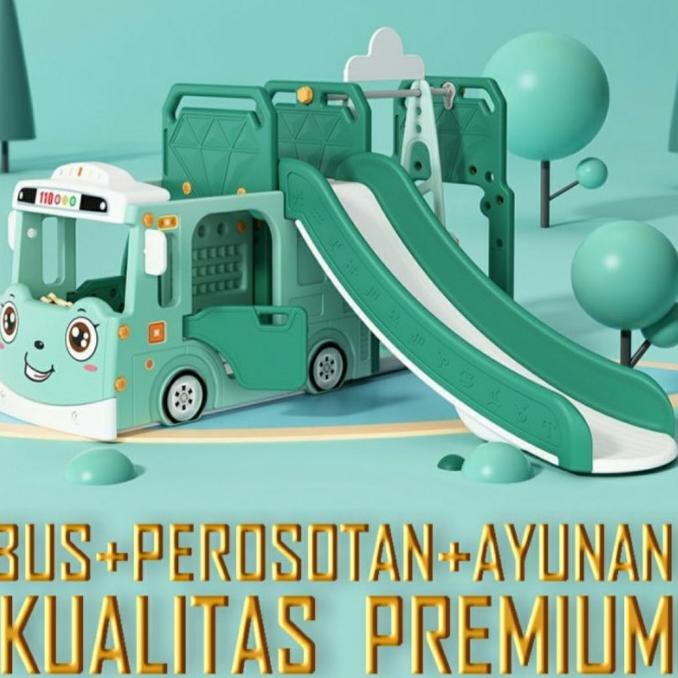 Perosotan Tayo Bus Slide Happy Play Mainan Anak Prosotan Anak