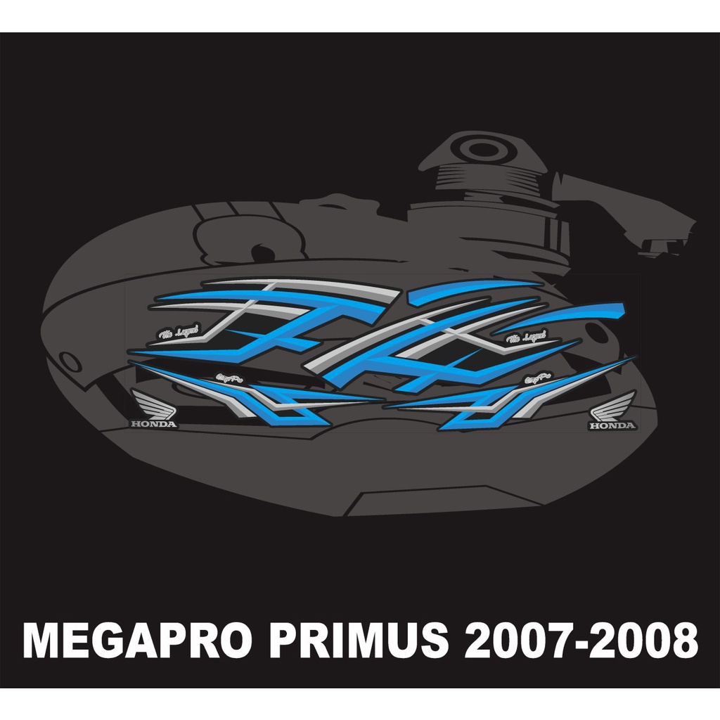 STIKER STRIPING VARIASI MEGAPRO PRIMUS 2007-2008