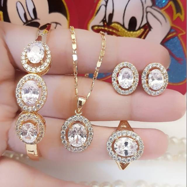 Xuping set perhiasan lapis emas 24k 2107g