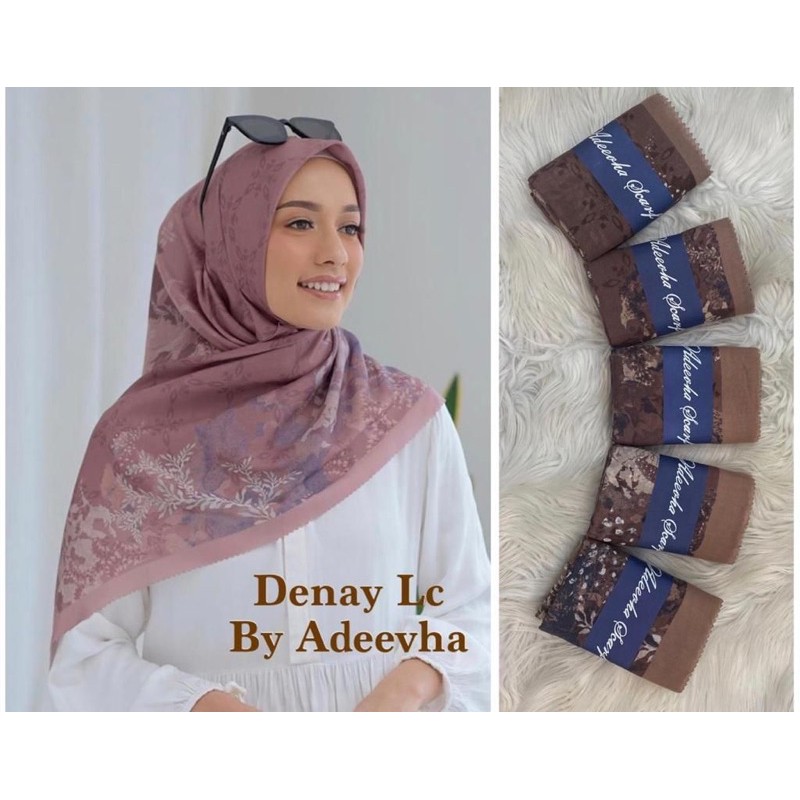 SEGIEMPAT VOAL DENAY KW PREMIUM / HIJAB JILBAB SQUARE VOAL MOTIF LASER CUT