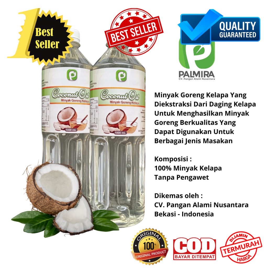 

ORIGINAL Minyak Goreng Kelapa Sehat Coconut Cooking Oil Organic 1 Liter