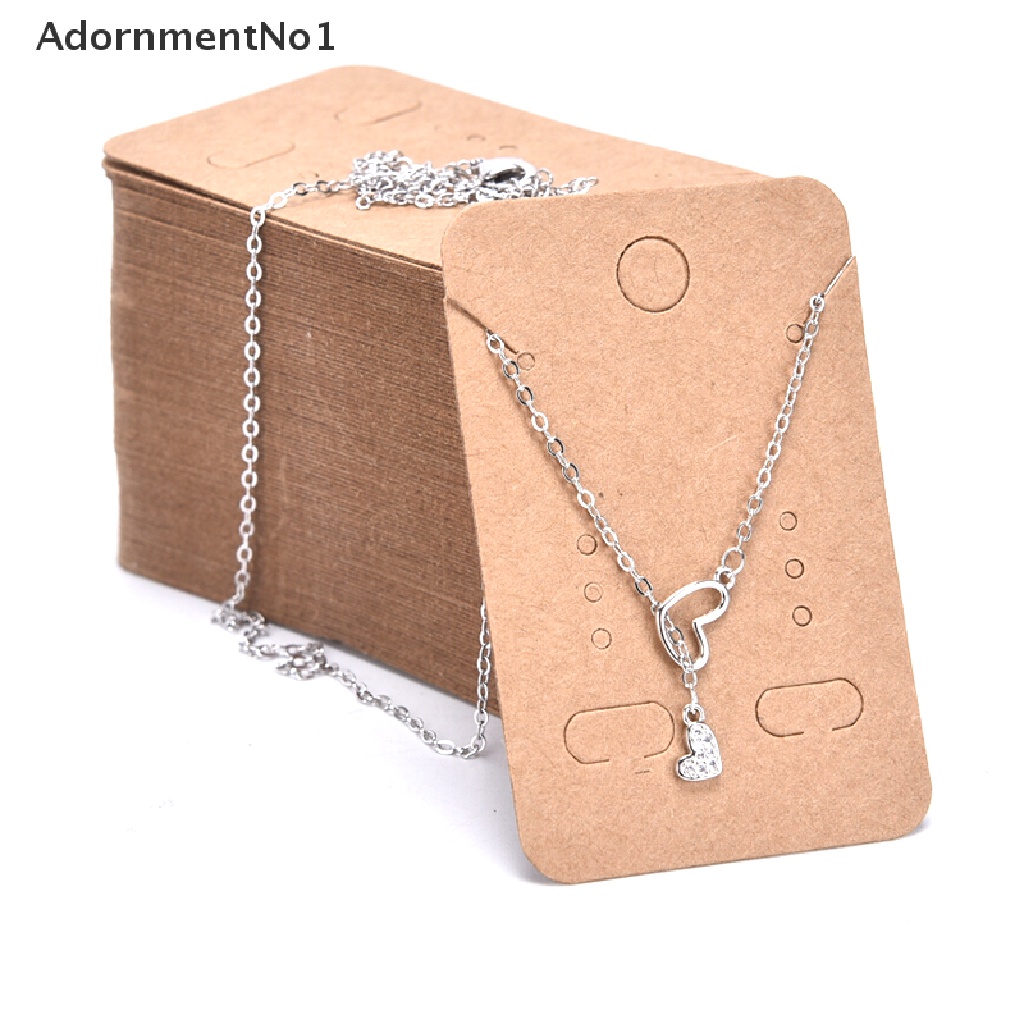 (AdornmentNo1) 100pcs / Set Kartu Display Anting / Kalung / Perhiasan Bahan Kertas Kraft