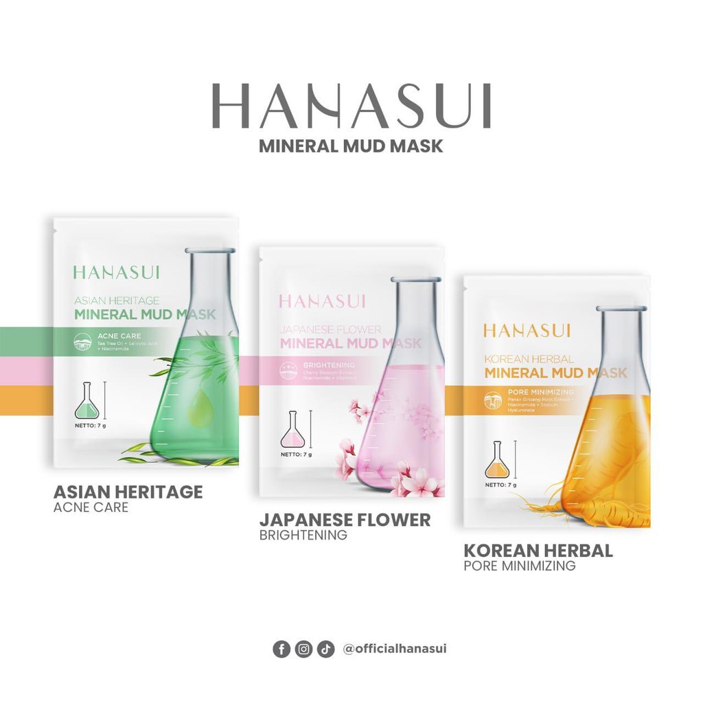 ~ PIYOSHI08 ~ HANASUI Mineral Mud Mask Peel Off Mask Sachet PC19