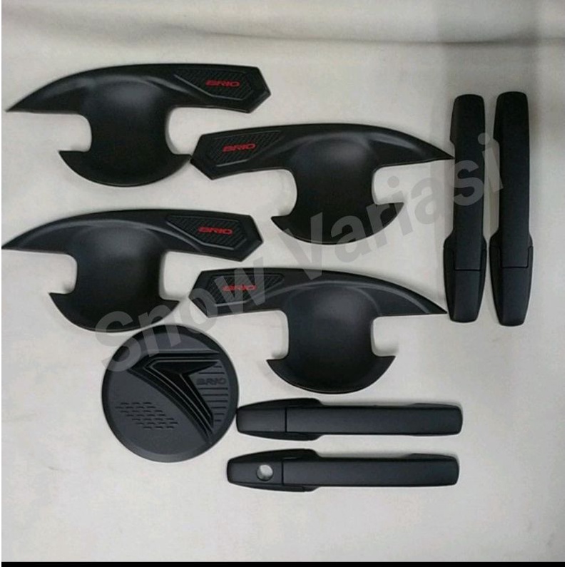 Paket outer handle tank cover all new brio 2018 2020 2021 hitam doff