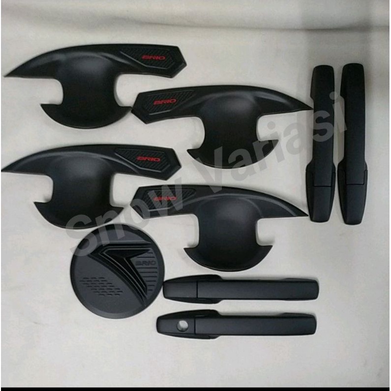 Paket outer handle tank cover all new brio 2018 2020 2021 hitam doff blacktivo