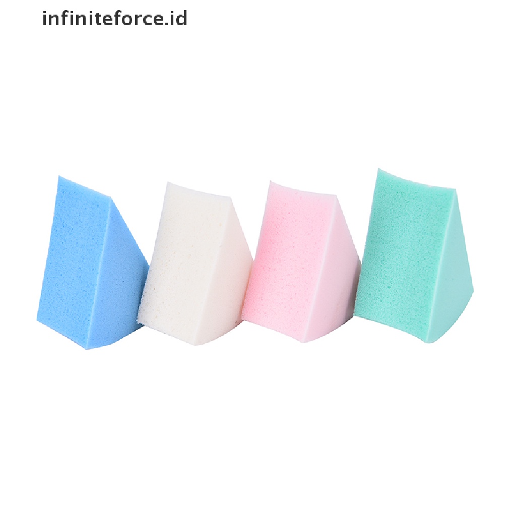 Infiniteforce.id 8pcs / Set Spons Puff Segitiga Pembersih Makeup / Kosmetik Wanita