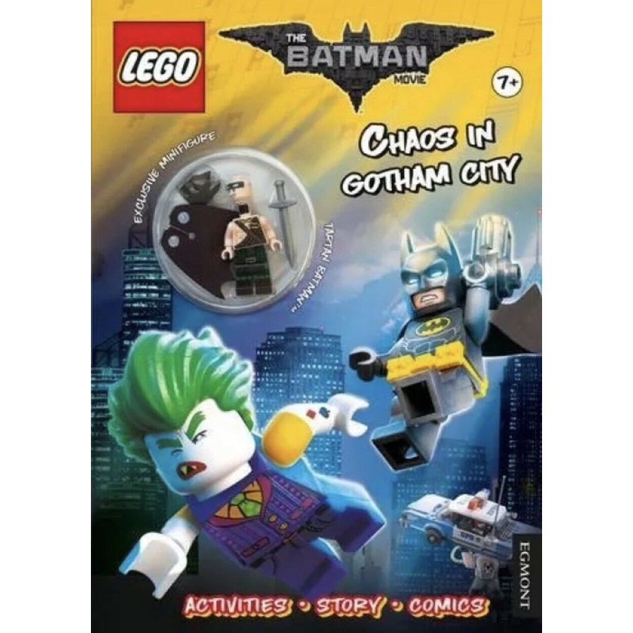 LEGO The Batman Movie: Chaos in Gotham City Activity Book Set Story Puzzles Games with Tartan Minifi