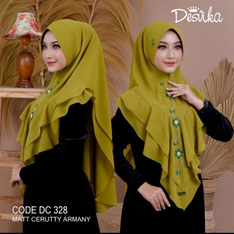 DC 328. Khimar Ceruty Premium. Khimar Ori Desvika. Jilbab Premium. DC Hijab. Terbaru