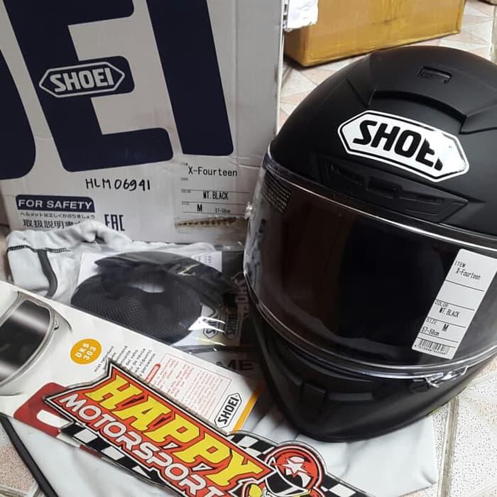 HELM FULL FACE SHOEI X-14 MATT BLACK SIZE M DOT ORIGINAL JAPAN 2018