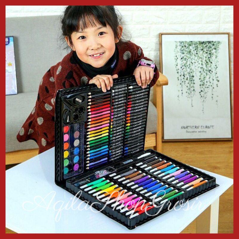 

CRAYON SET 150pcs / ALAT MELUKIS MEWARNAI LENGKAP CAT AIR