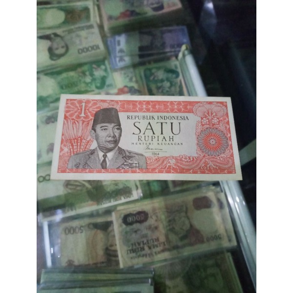 

uang kuno 1 soekarno 1964 asli murah