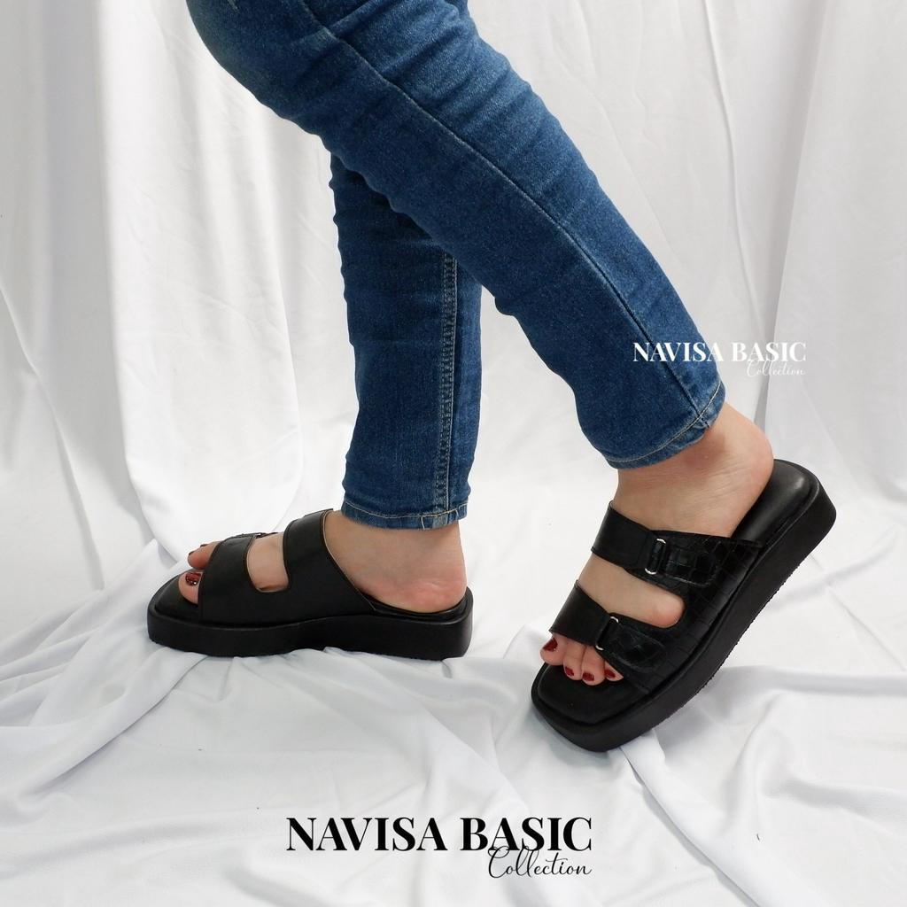 Sandal Wanita Korean Empuk Sandal Puffy Plaform Navisa basic collection