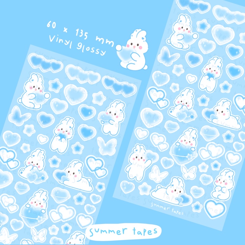 

Summer Tapes Heart U Seal Sticker/deco sticker/sticker jurnal/polcos deco
