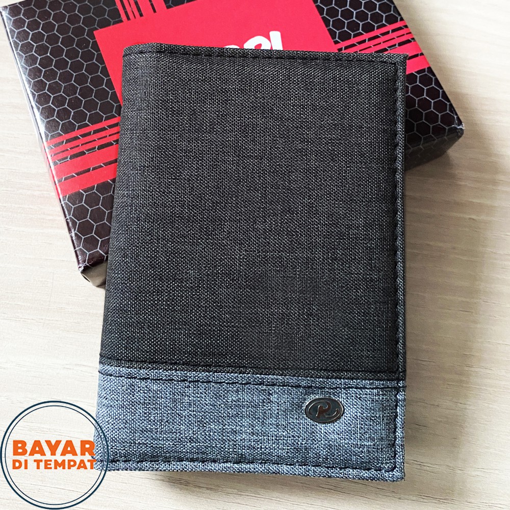 SHOPEE 6.6 SUPER SALE!! Fashion Dompet Pria Bahan Kulit Canvas JP19 Dompet Kanvas Tegak Pria Terbaru