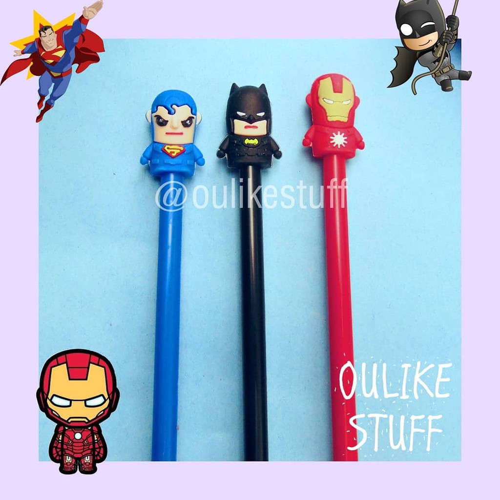 

Pulpen Karakter Superhero Ironman Superman