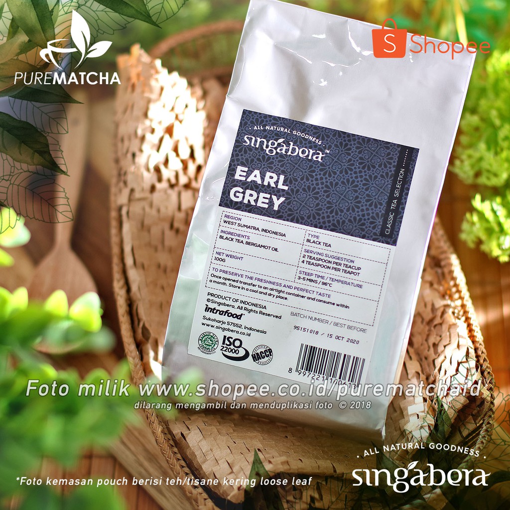 

Singabera - Earl Grey 100gr Teh Hitam Bergamot Indonesian Premium Tea