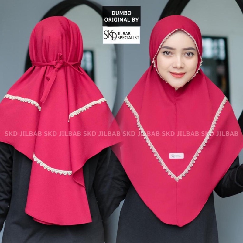 SKD | Khimar DUMBO QUEEN RENDA (Dewasa / Kids)