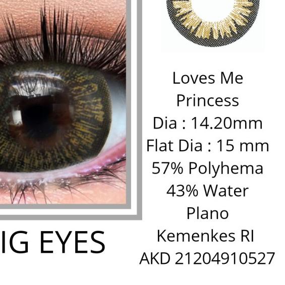 ▼ SOFTLENS SOFTLEN SOFLEN LOVES ME PRINCESS 15MM BIG EYES KEMENKES BROWN ➼