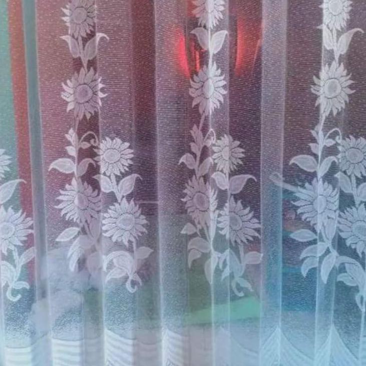 Sikat Habis GORDEN DALEMAN / VITRASE / TILE . MOTIF MATAHARI . MOTIF TULIP ( free kawat kaitan $ )