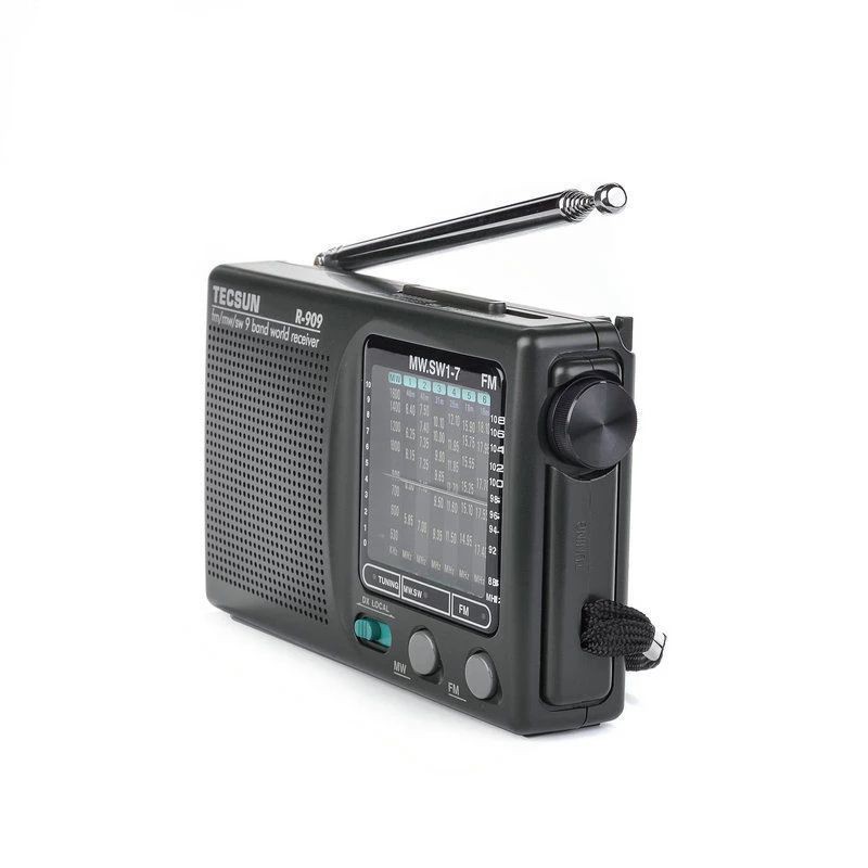 Tecsun R-909 AM FM SW 1-7 9 Band Receiver Portable Radio