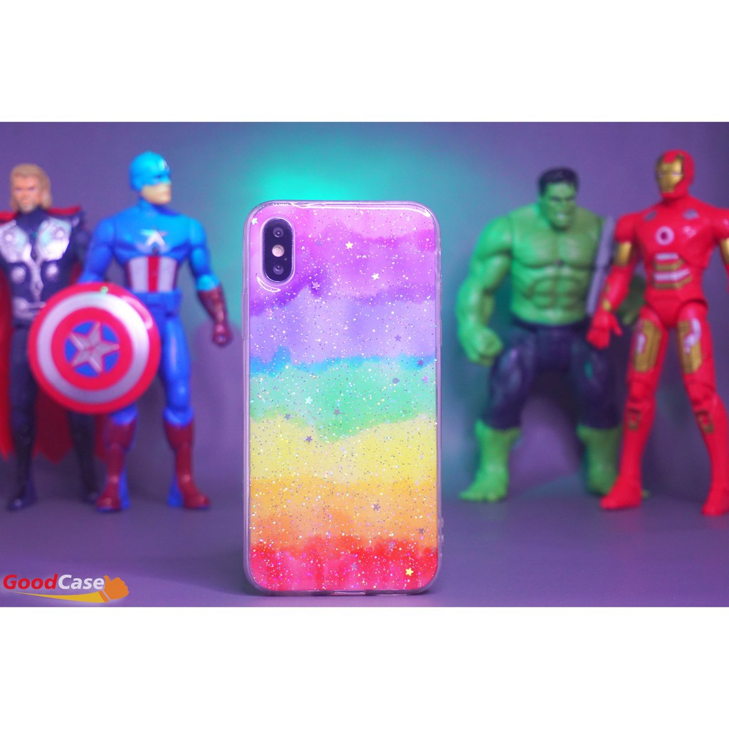 GoodCase - Case Realme 7/ Narzo 20 Pro | 7 Pro | 7i/ C17 | C20/ C11 2021 | C21 Softcase Rainbow Plus Holder Popsocket