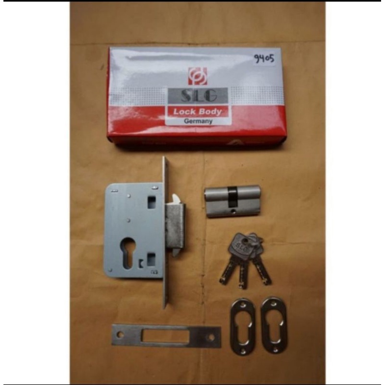 Set Body Kunci mortise Sliding Pintu Kayu Dengan Silinder Kunci
