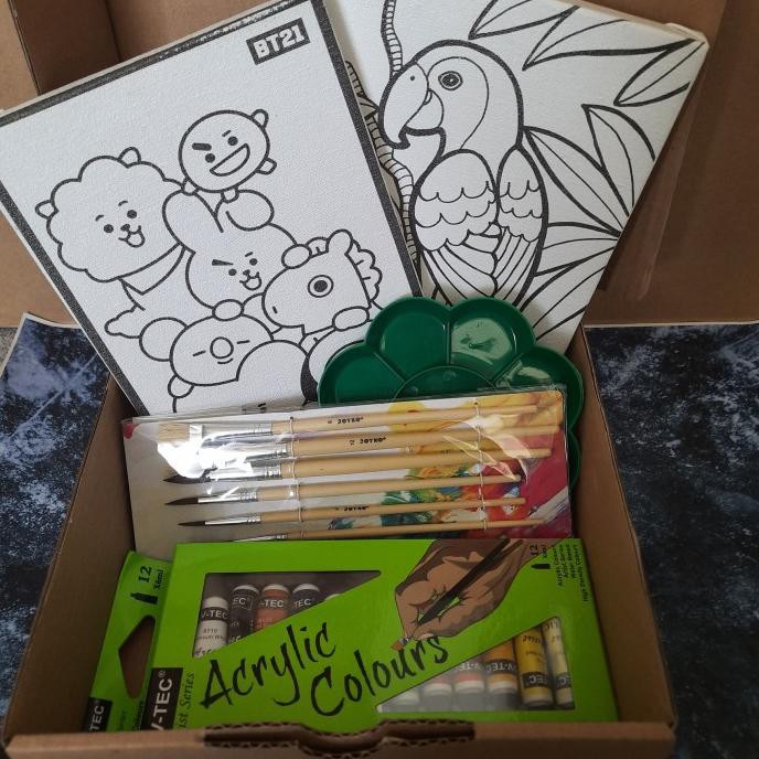

PERALATAN MELUKIS PAKET D LUKIS KANVAS GAMBAR PAINTING FOR KIDS ART ALAT LUKIS