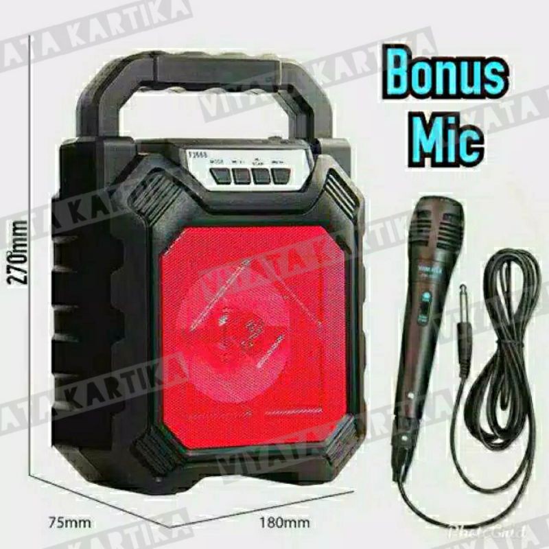 speaker bluetooth plus mic speaker bluetooth portablegratis microfon suara mantap karoke praktis