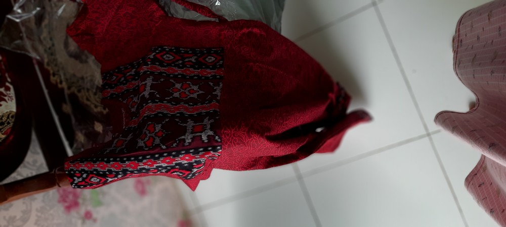 Batik Couple Keluarga Sania Ruffle Ori Ndoro Jowi Dnt Mega Mendung Abang