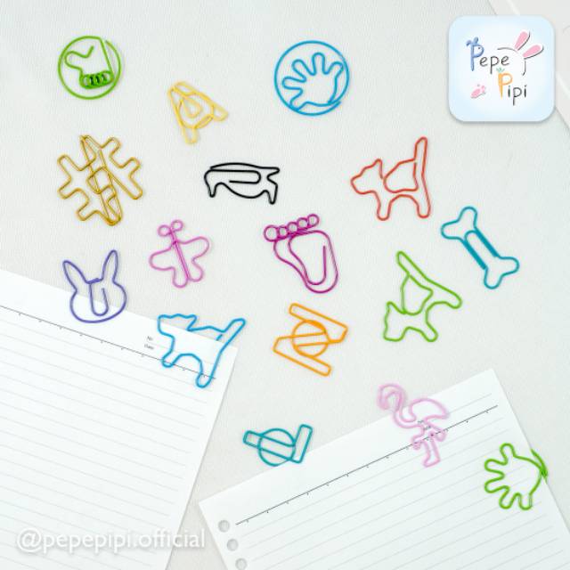 1 buah Paper Clip Bentuk Lucu Warna Warni Random Klip Kertas Peper