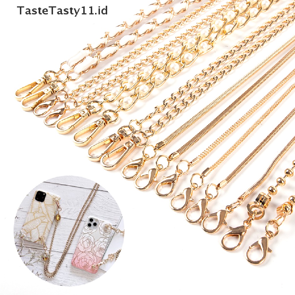 【TasteTasty】 Metal Wrapped Mobile Phone Case Lanyard Chain Lobster Buckle Bag Shoulder Strap .