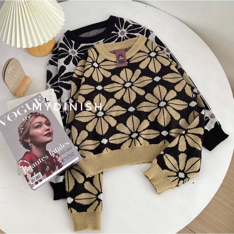 Anggia Blouse Crop - Atasan Blouse Wanita Motif Bunga