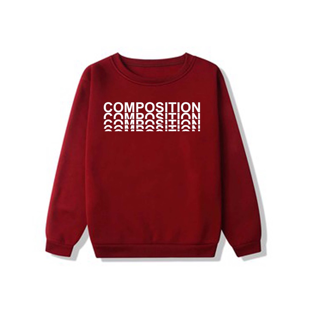 Sweater crewneck COMPOSITION sweater Pria dan wanita  distro polos